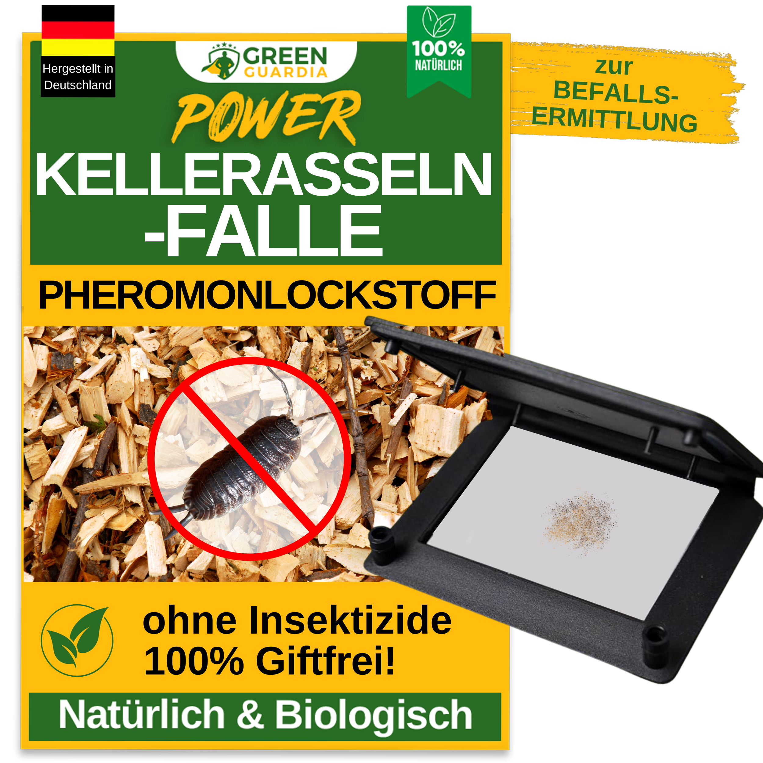 Woodlice trap with pheromone attractant 