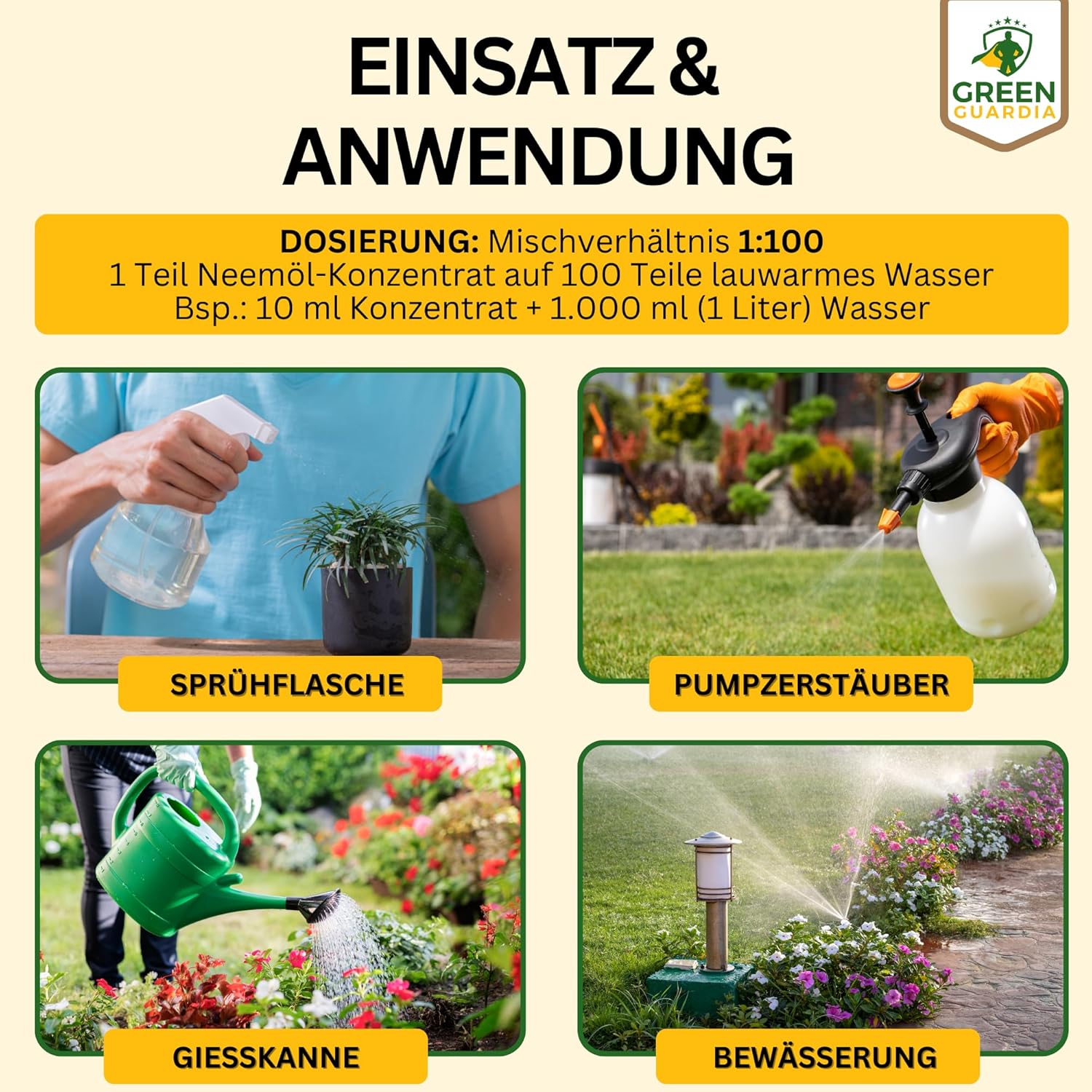 Power Neemöl mit Emulgator für Zimmerpflanzen & Garten