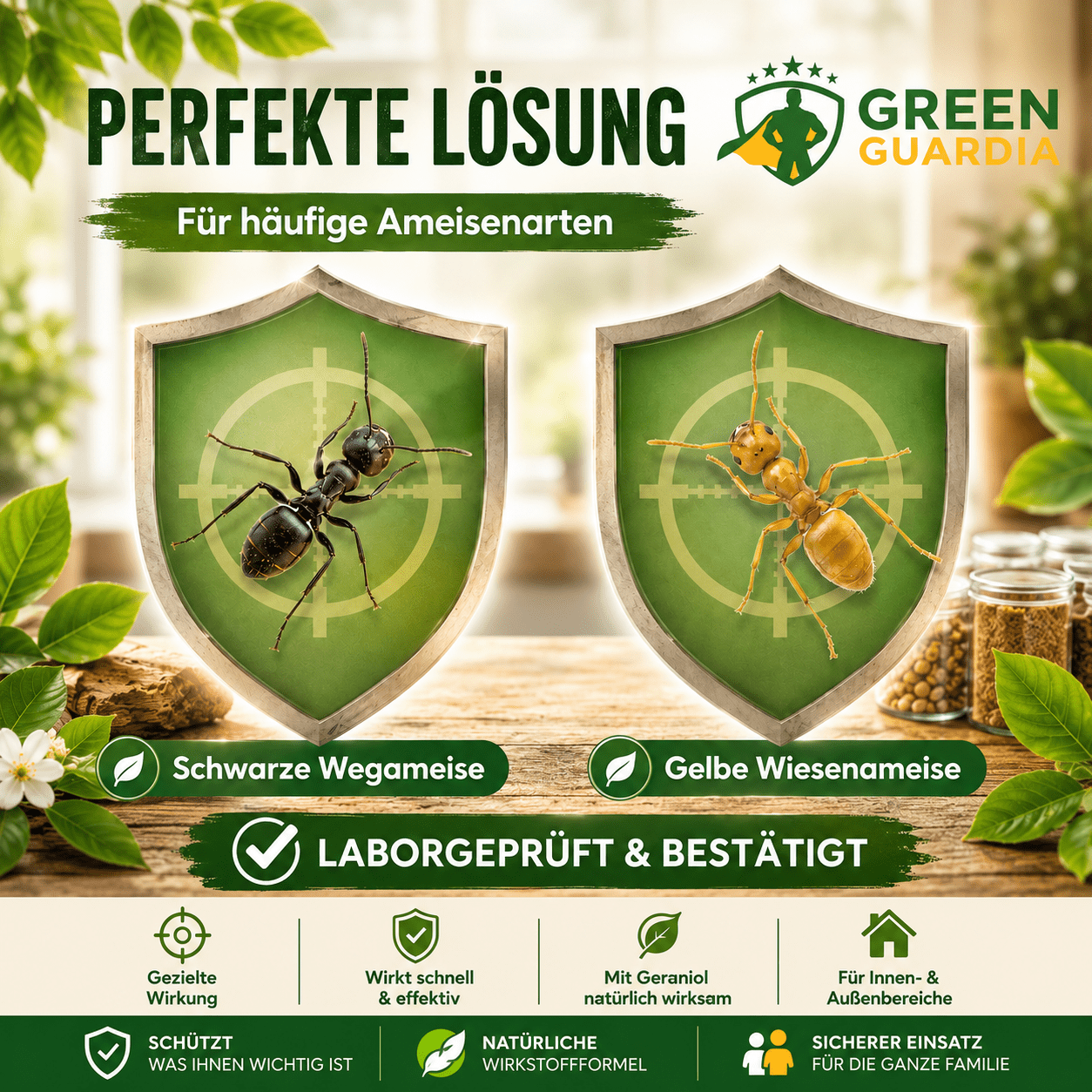 Ameisen Abwehrspray Power-Konzentrat - 500ml - Green Guardia - Ihr Experte für Schädlinge und Pflanzen