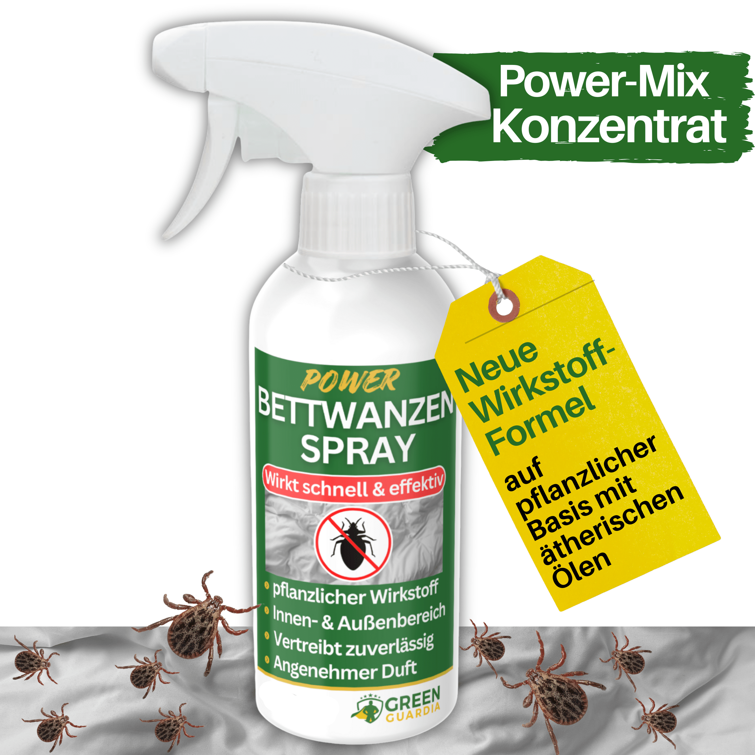 Bettwanzen - Abwehrspray Power - Konzentrat - Green Guardia - Ihr Experte für Schädlinge und Pflanzen