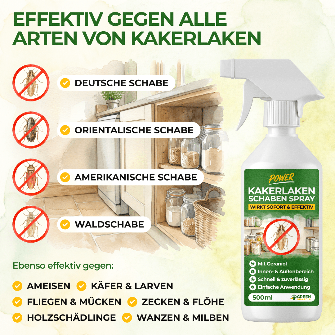 Kakerlaken / Schaben-Abwehrspray Power-Konzentrat - 500ml - Green Guardia - Ihr Experte für Schädlinge und Pflanzen