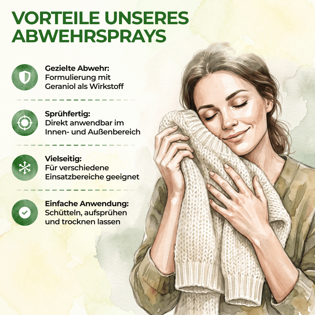 Motten-Abwehrspray Power-Konzentrat - 500ml - Green Guardia - Ihr Experte für Schädlinge und Pflanzen