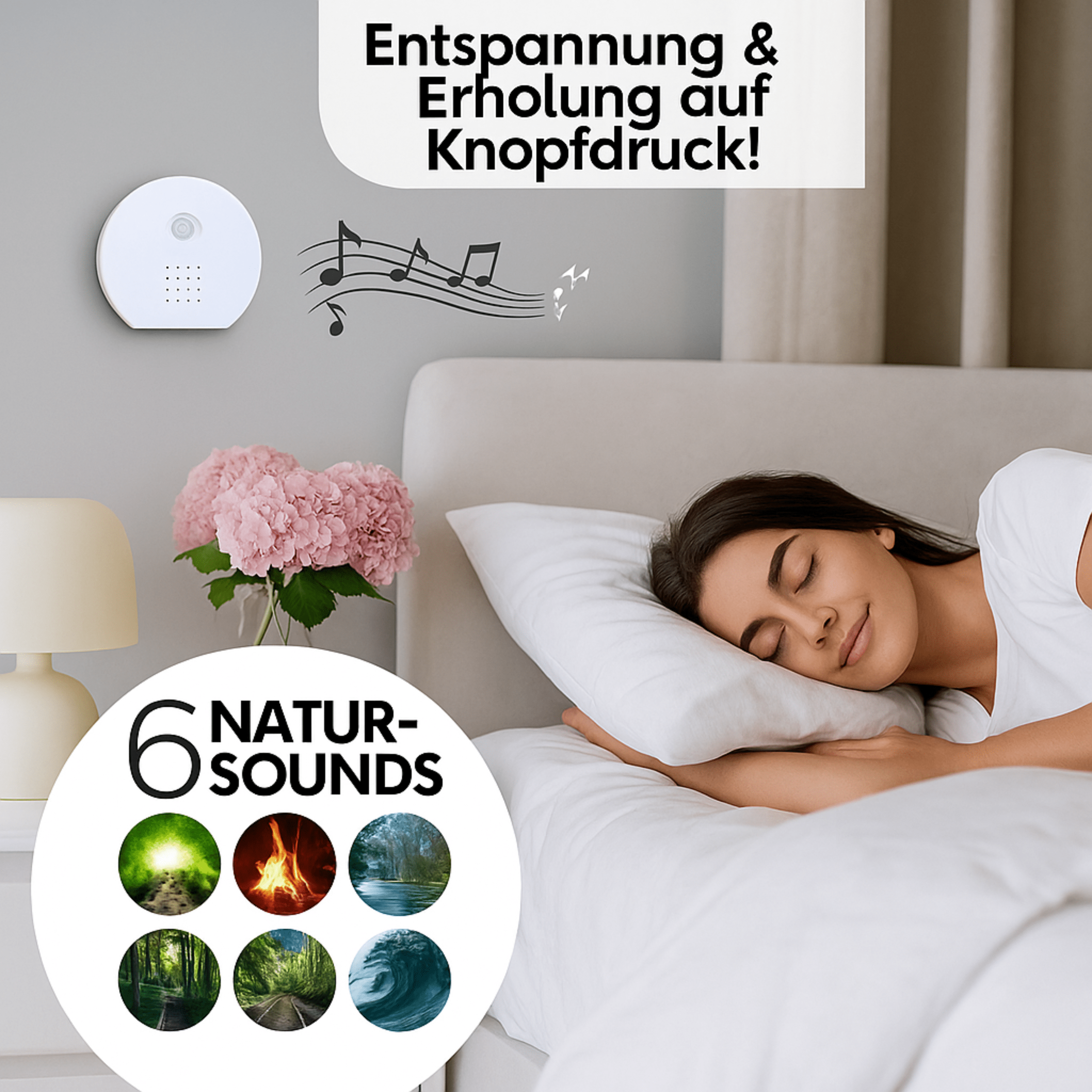 Naturgeräusche - Soundbox mit Bewegungssensor – 6 beruhigende Sounds, Timer & Lautstärkeregler, mit Vogelgezwitscher - Green Guardia - Ihr Experte für Schädlinge und Pflanzen