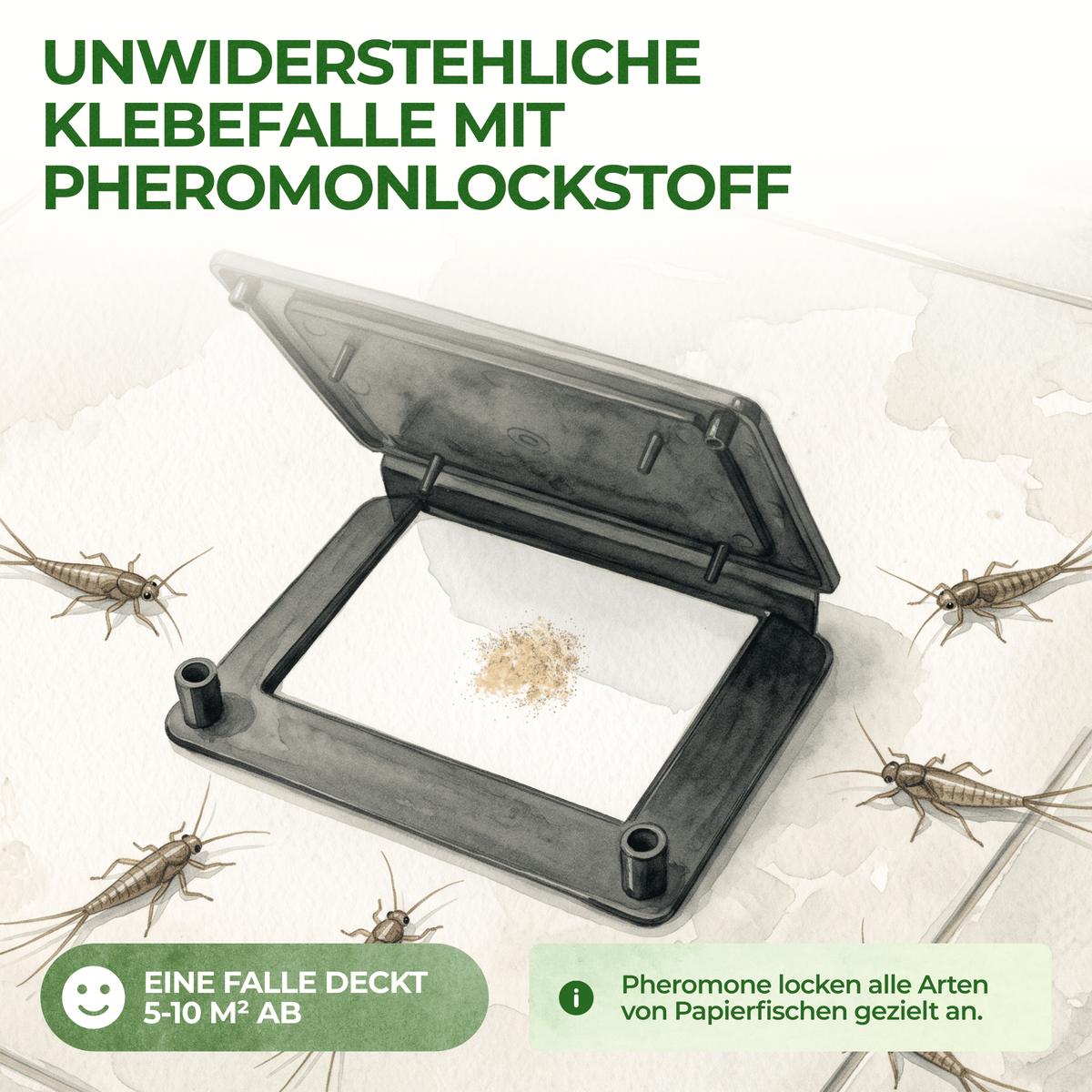 Papierfisch Falle - Green Guardia - Ihr Experte für Schädlinge und Pflanzen