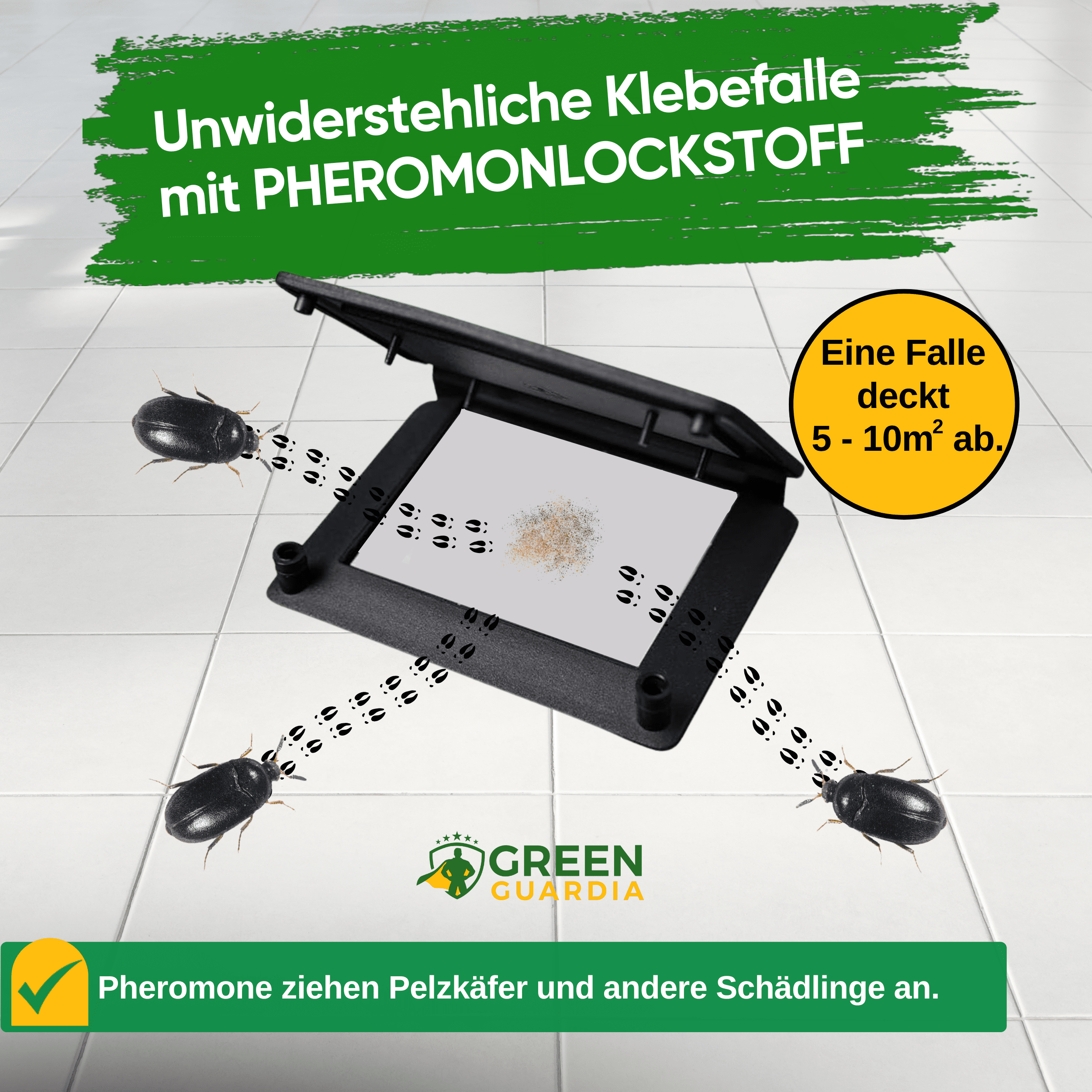 Pelzkäfer Falle mit Pheromon - Lockstoff - Green Guardia - Ihr Experte für Schädlinge und Pflanzen