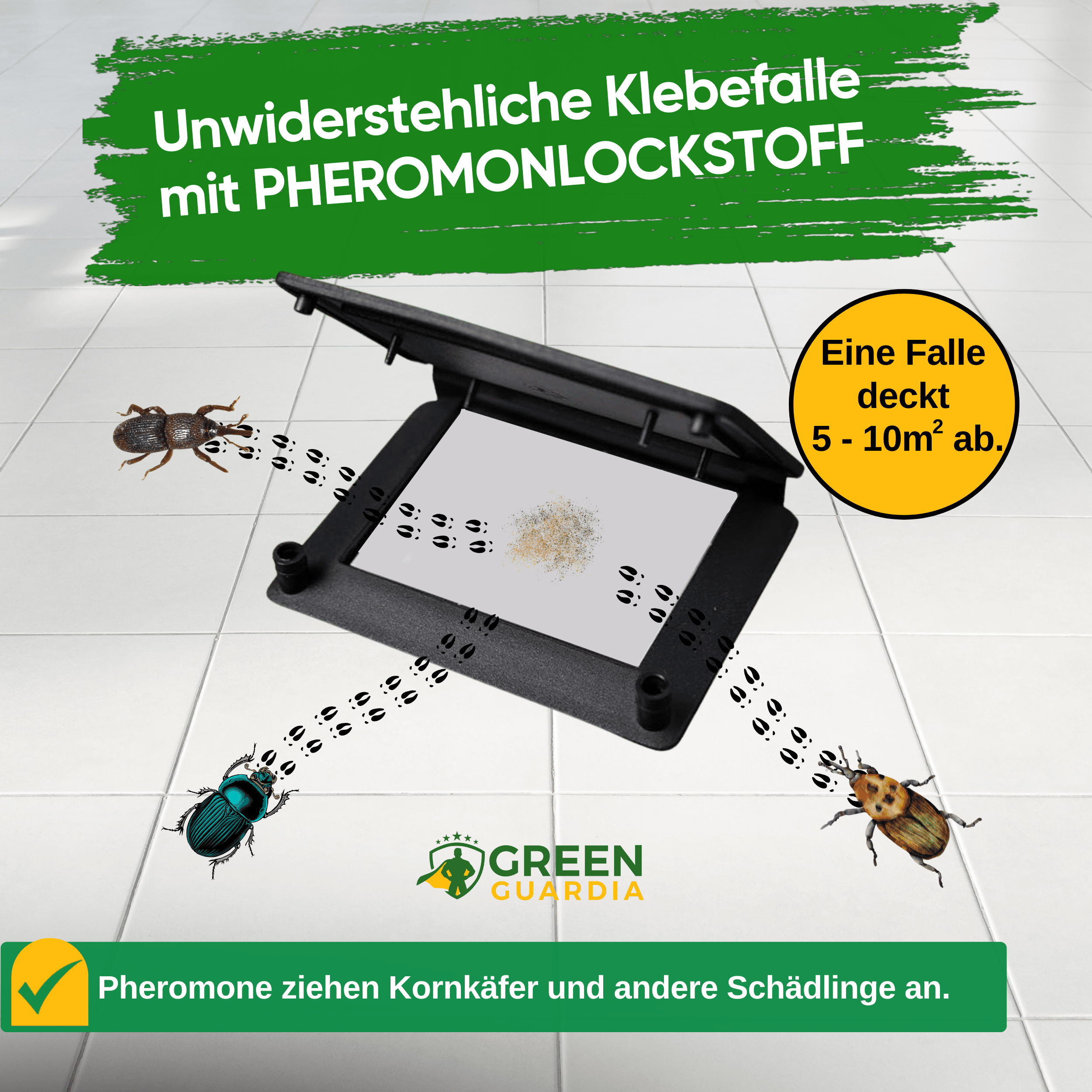 Pheromon - Lockstoff Ersatzfolien für Klebefallen (3x Stück) - Green Guardia - Ihr Experte für Schädlinge und Pflanzen