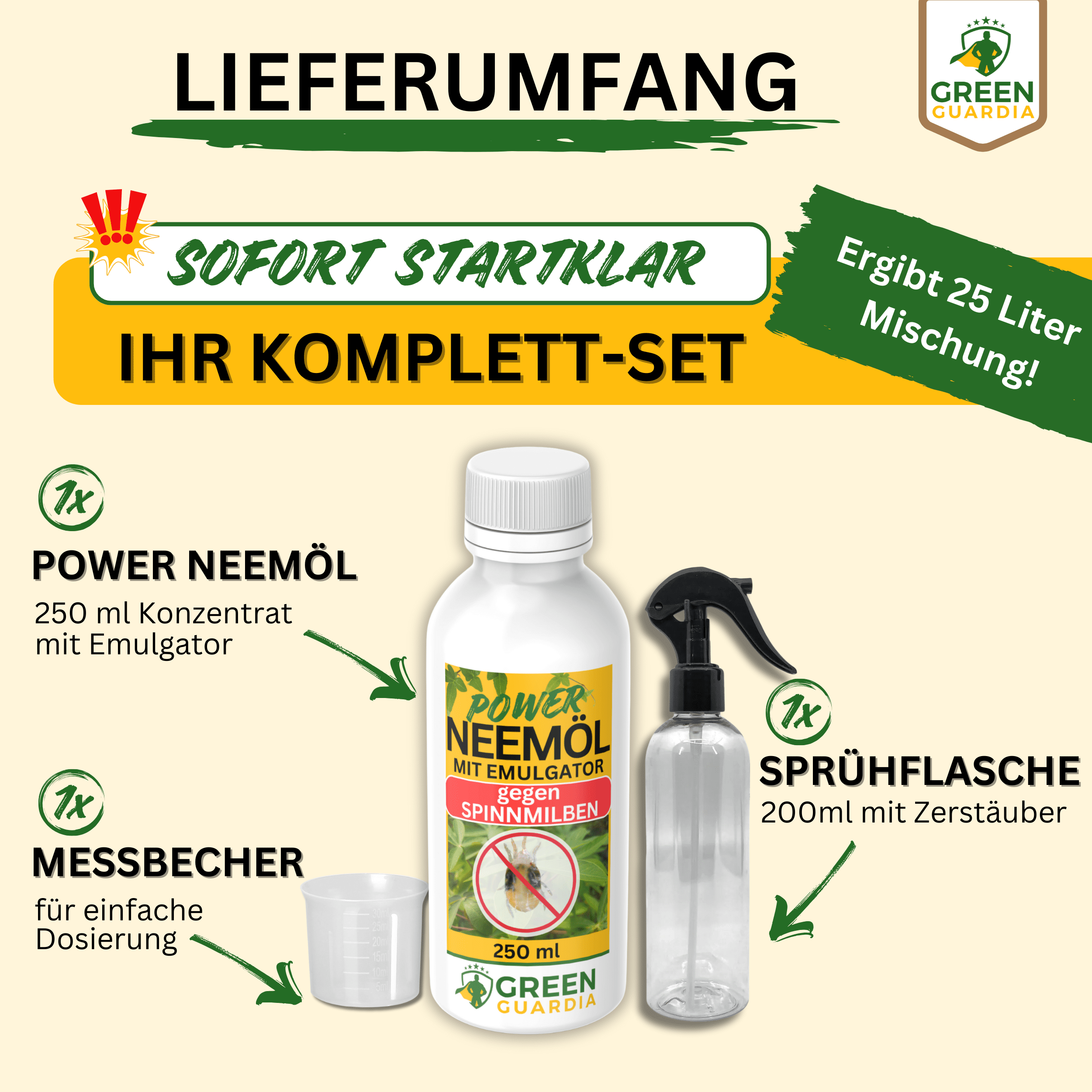 Power Neemöl gegen Spinnmilben - Green Guardia - Ihr Experte für Schädlinge und Pflanzen