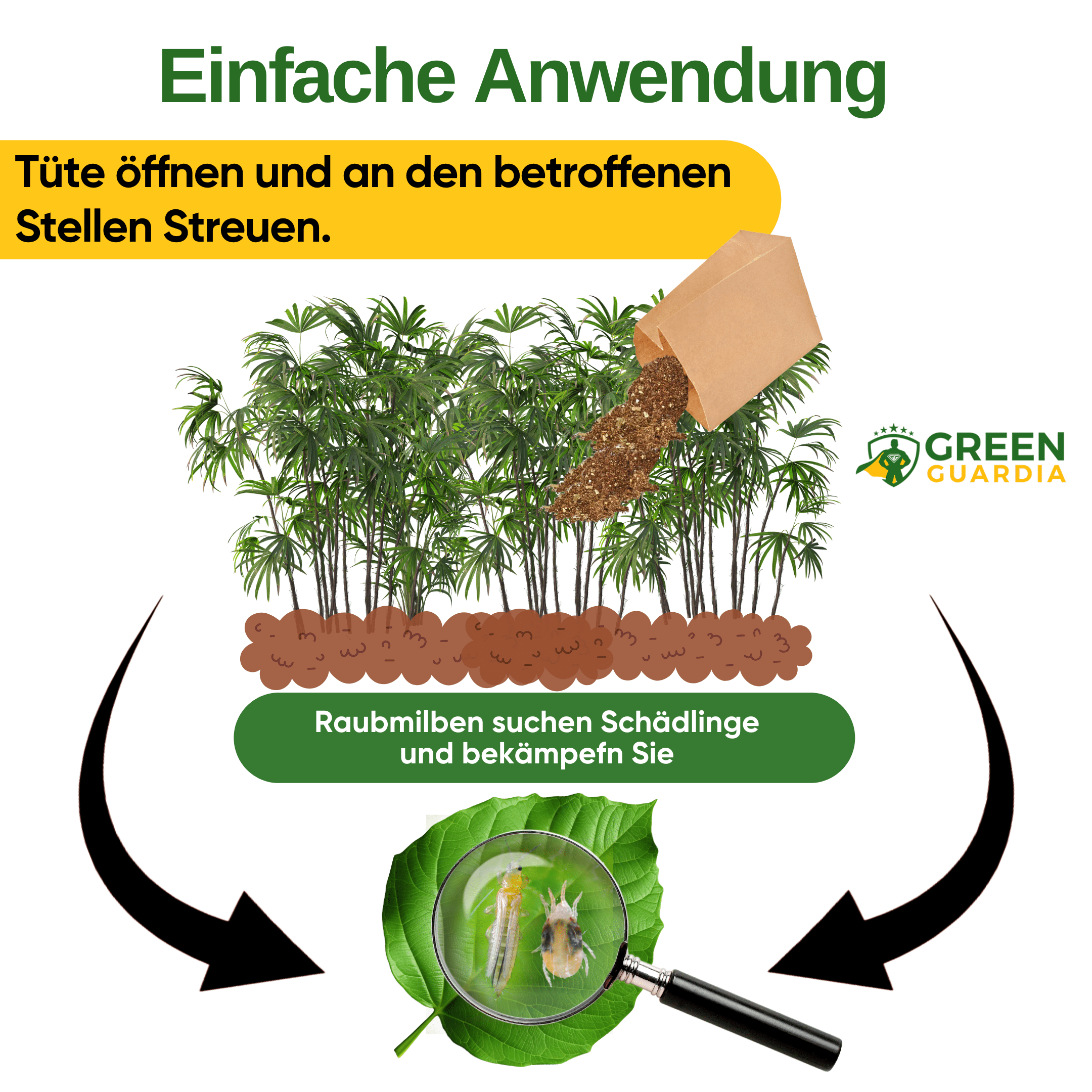 Raubmilben Mix gegen Trauermücken & Rote Vogelmilben – Streuware - Green Guardia - Ihr Experte für Schädlinge und Pflanzen