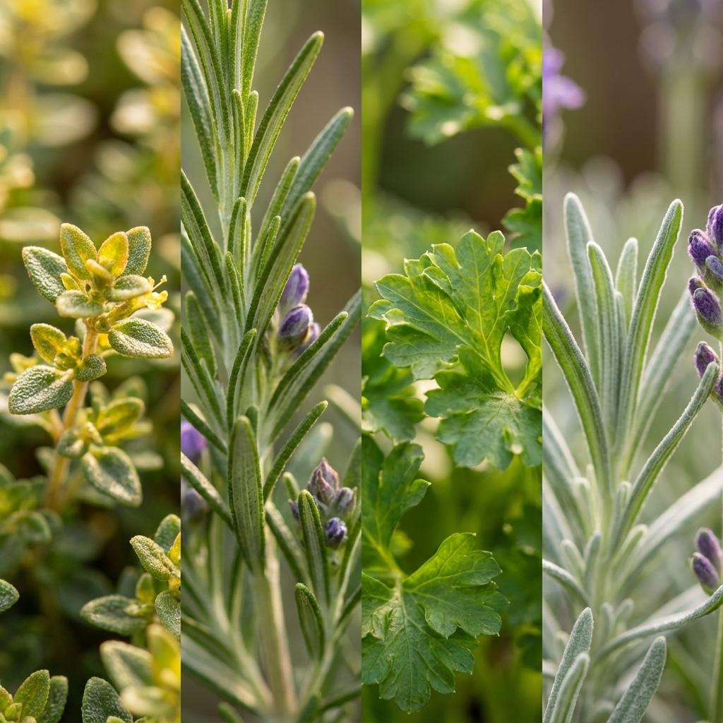 Erbe aromatiche miste italiane da cucina – 4 piante in un vaso da 12 cm, altezza 12–15 cm