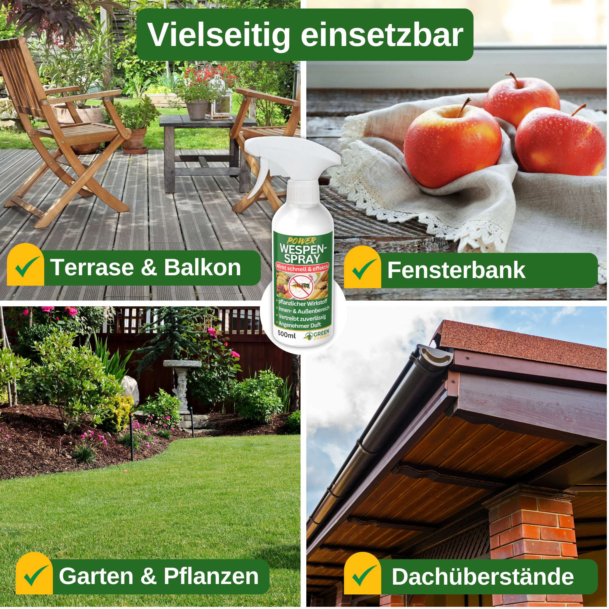 Wespen - Abwehrspray Power - Konzentrat - Green Guardia - Ihr Experte für Schädlinge und Pflanzen