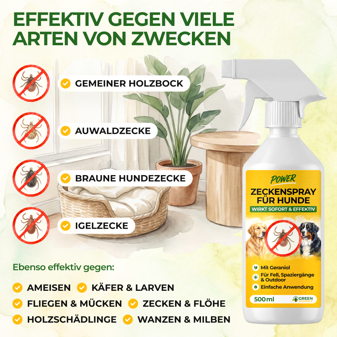 Zecken Abwehrspray Power-Konzentrat für Hunde - 500ml