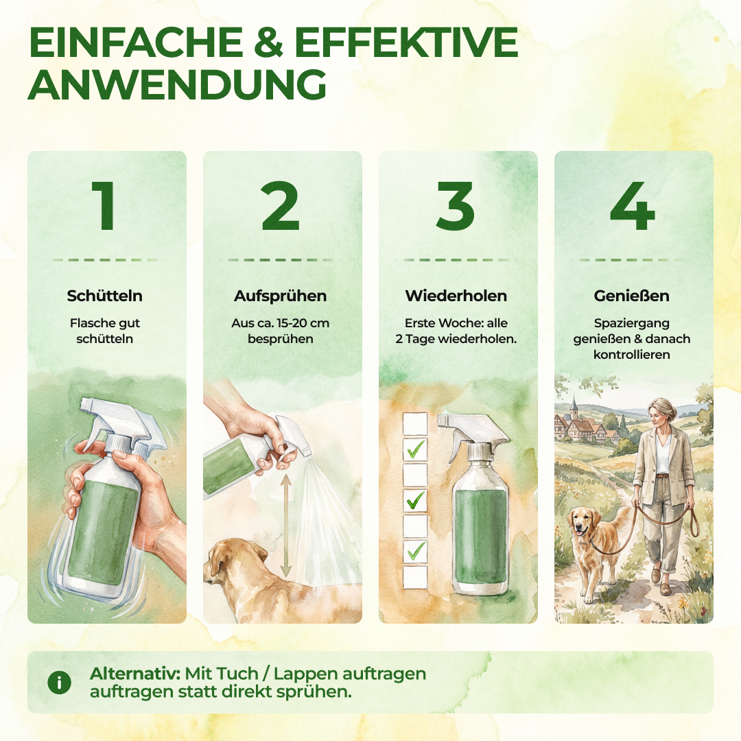 Zecken Abwehrspray Power-Konzentrat für Hunde - 500ml