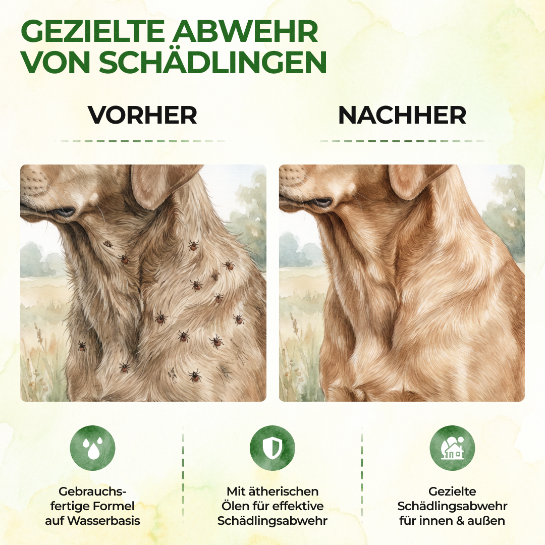 Zecken Abwehrspray Power-Konzentrat für Hunde - 500ml